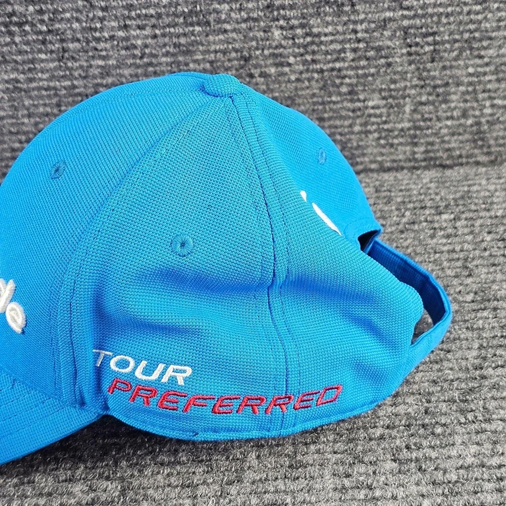 TaylorMade Hat Mens One Size Blue Tour Preferred SLDR Golf Strapback Cap